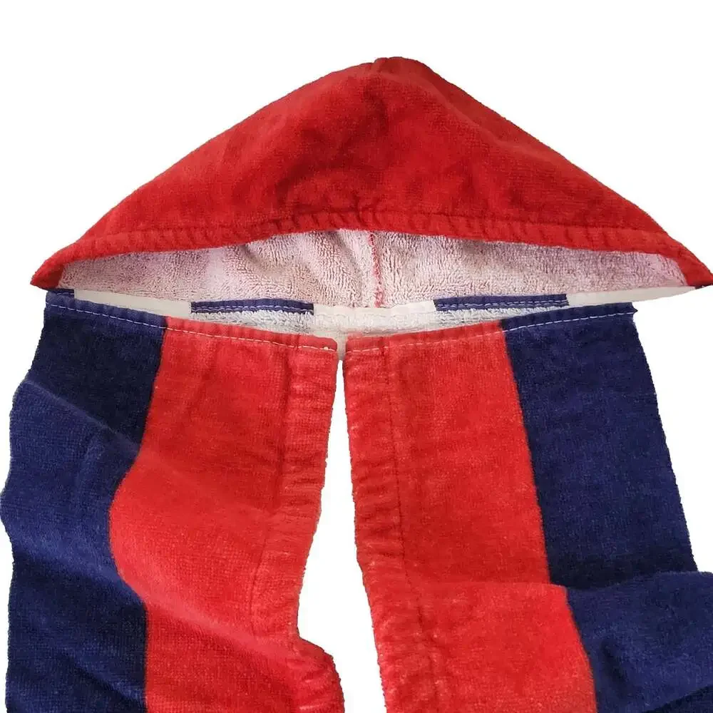 Pottery Barn Kids Hooded Bath Wrap Towel Sailor Anchor Soft 100% Cotton